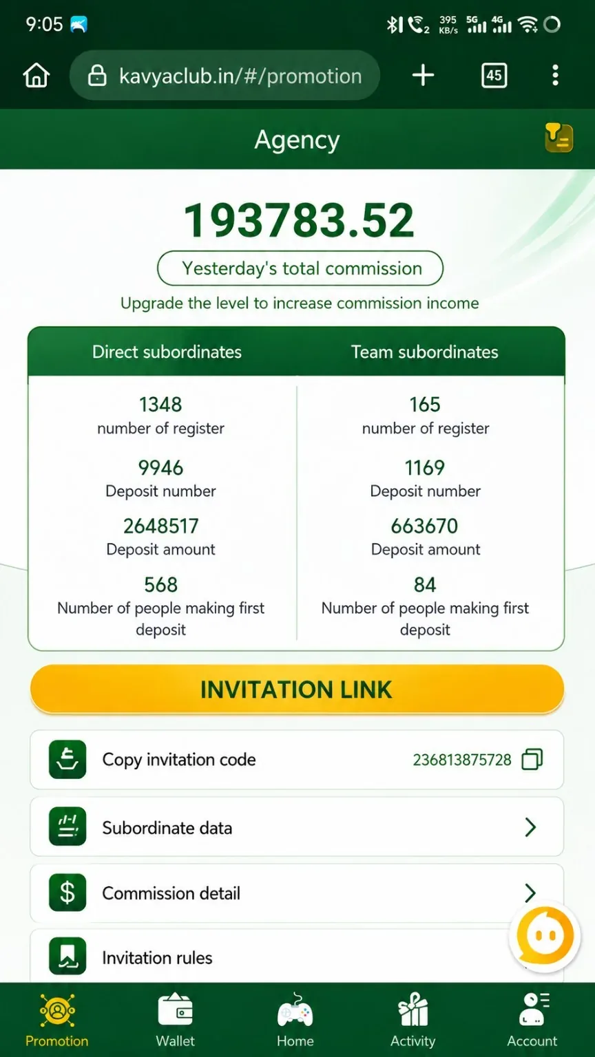 Kavyaclub agent dashboard